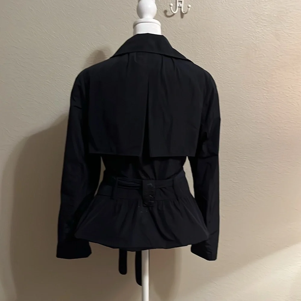 Apriori Women’s Black Trench Coat SZ 12
